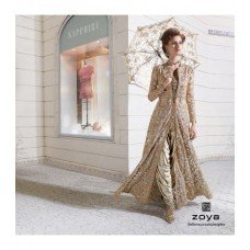 12003 BEIGE ZOYA STYLISH WEDDING WEAR DRESS